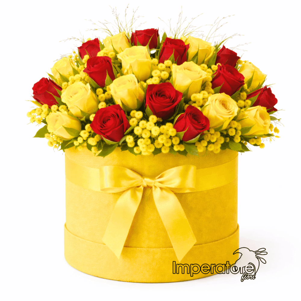 Flower box con rose a domicilio Napoli