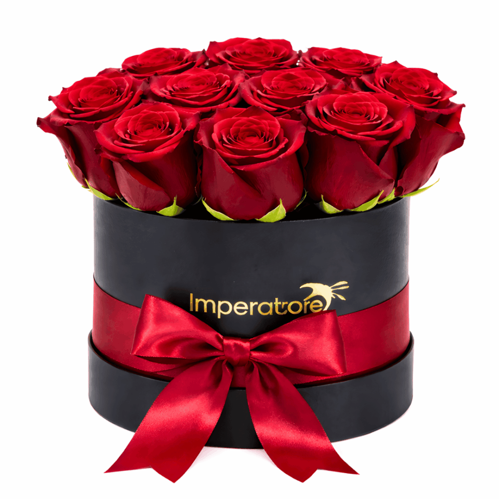 Flower cube con rose rosse a Napoli